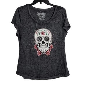 RockerGirl All Access Sugar Skull Tee, Juniors 15/16